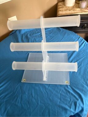 Frosted Acrylic 3-Tier Jewelry Display Stand